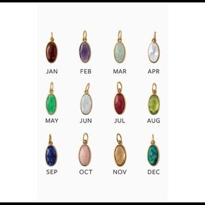 Oval birthstone charm